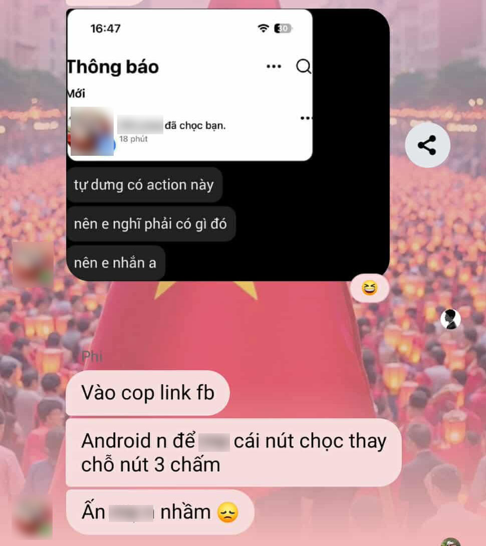 Trường hợp éo le khi vô tình ấn Chọc mà không thể hoàn tác