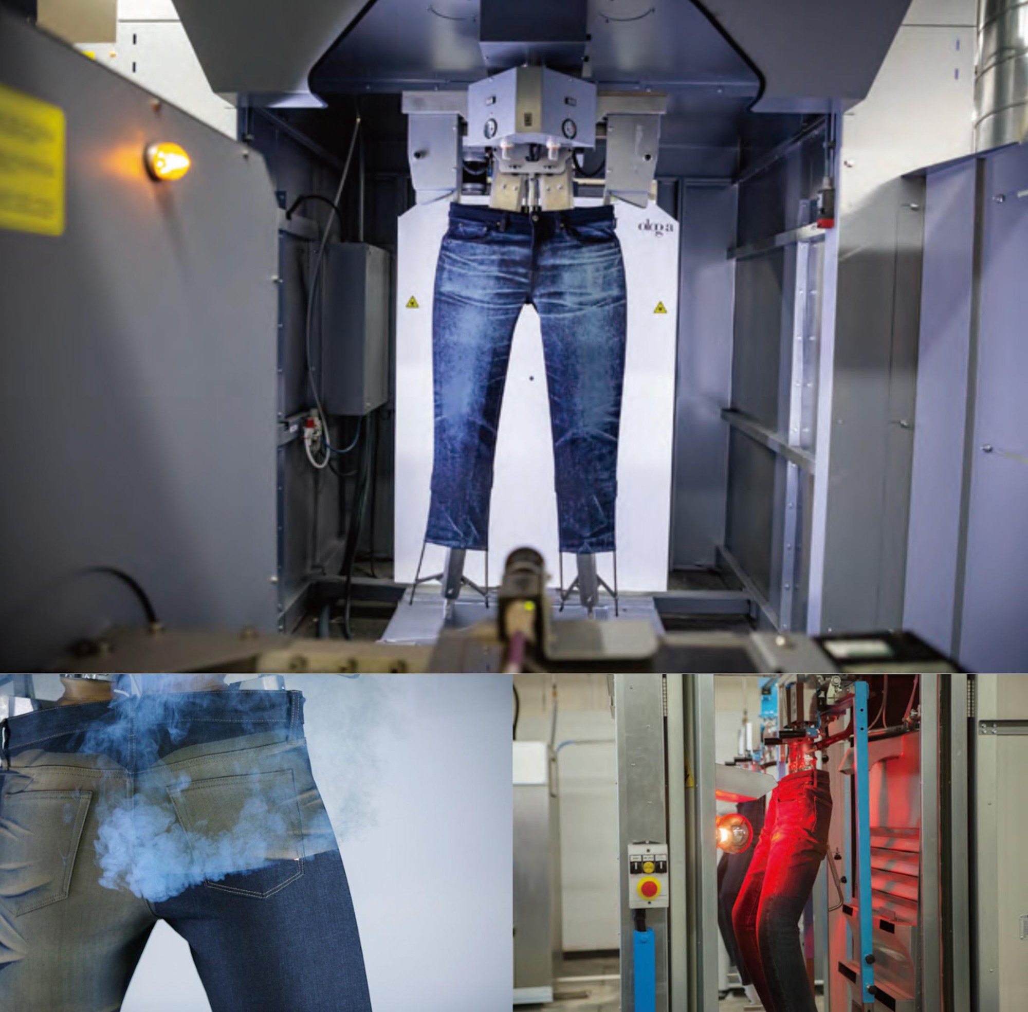 Công nghệ laser trên bề mặt denim Tia laser khắc hoa văn trên denim