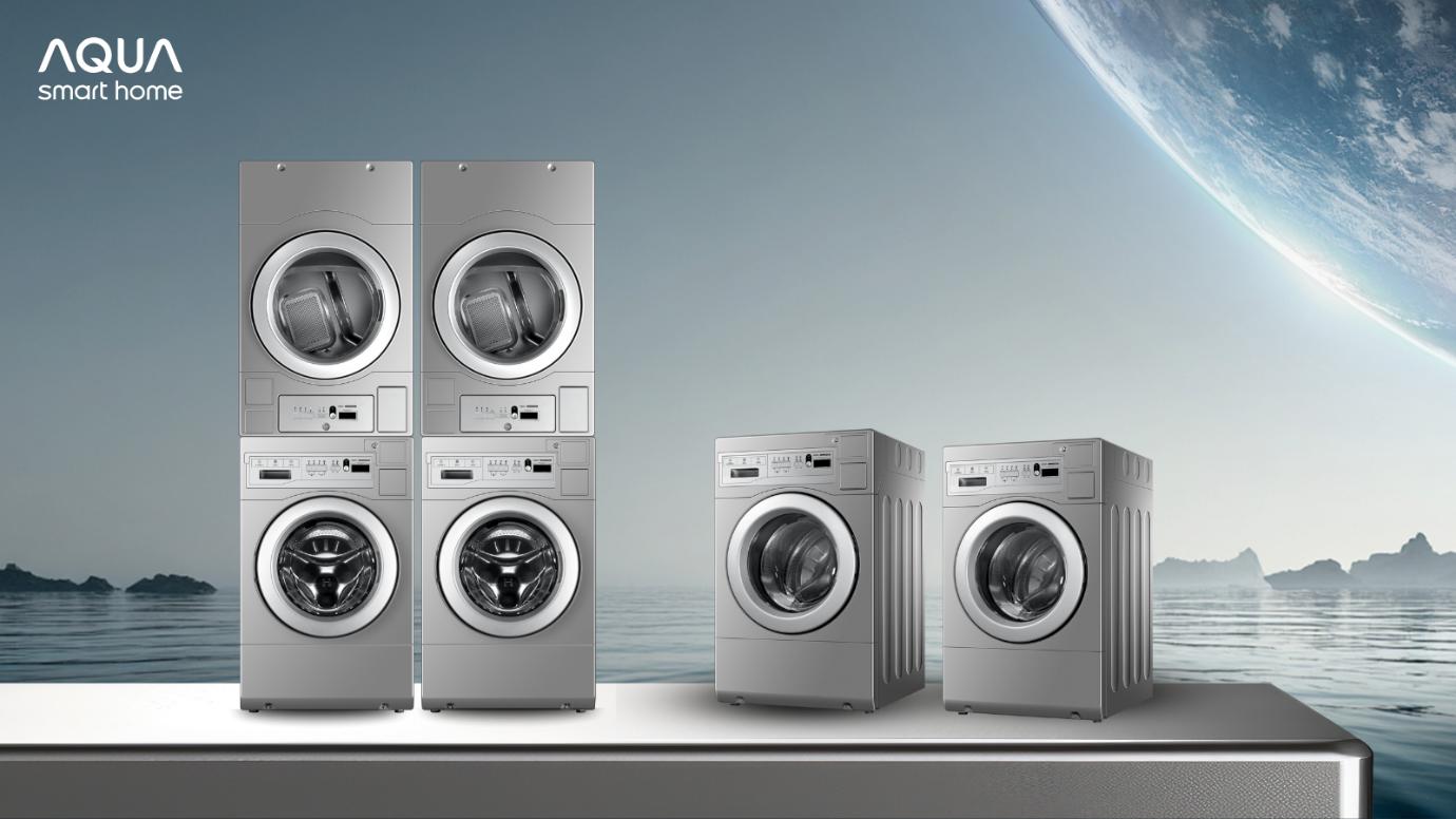 Máy giặt 13kg, máy sấy 12kg dùng điện và dùng gas