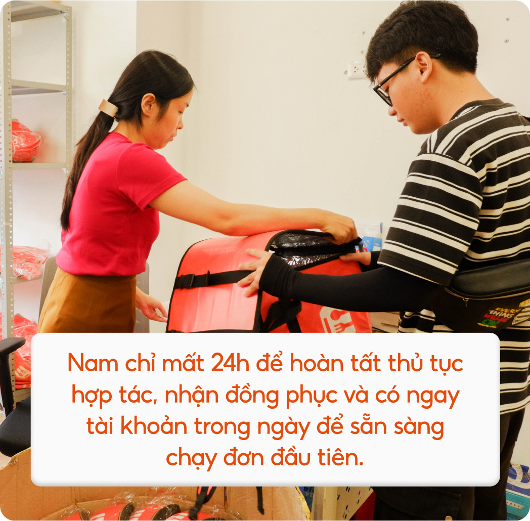 Tài xế thực hiện thủ tục tại văn phòng