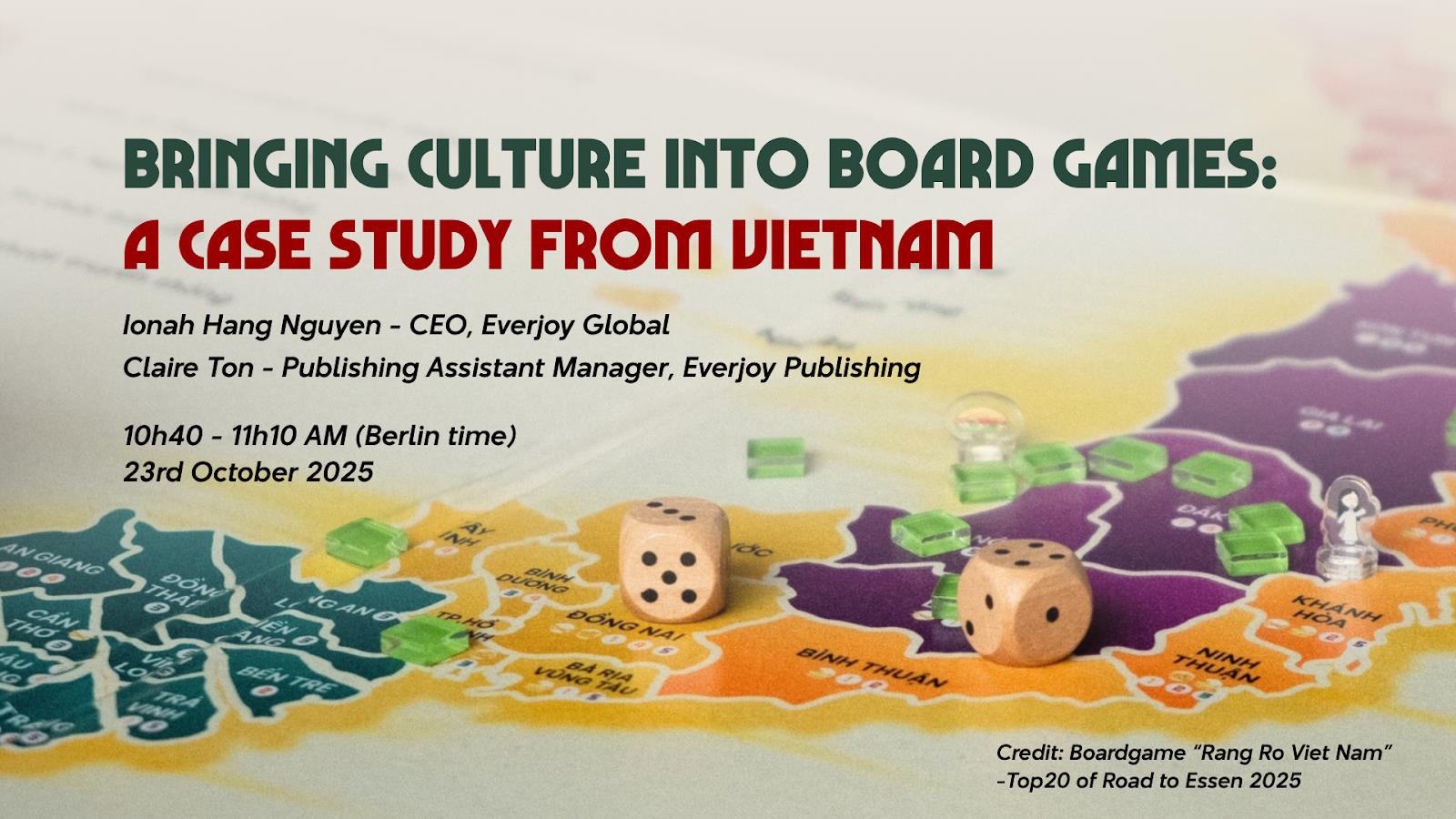 Everjoy Publishing mang văn hoá Việt Nam đến SPIEL Essen 2025- Ảnh 1. Gian hàng Everjoy Publishing tại SPIEL Essen 2025