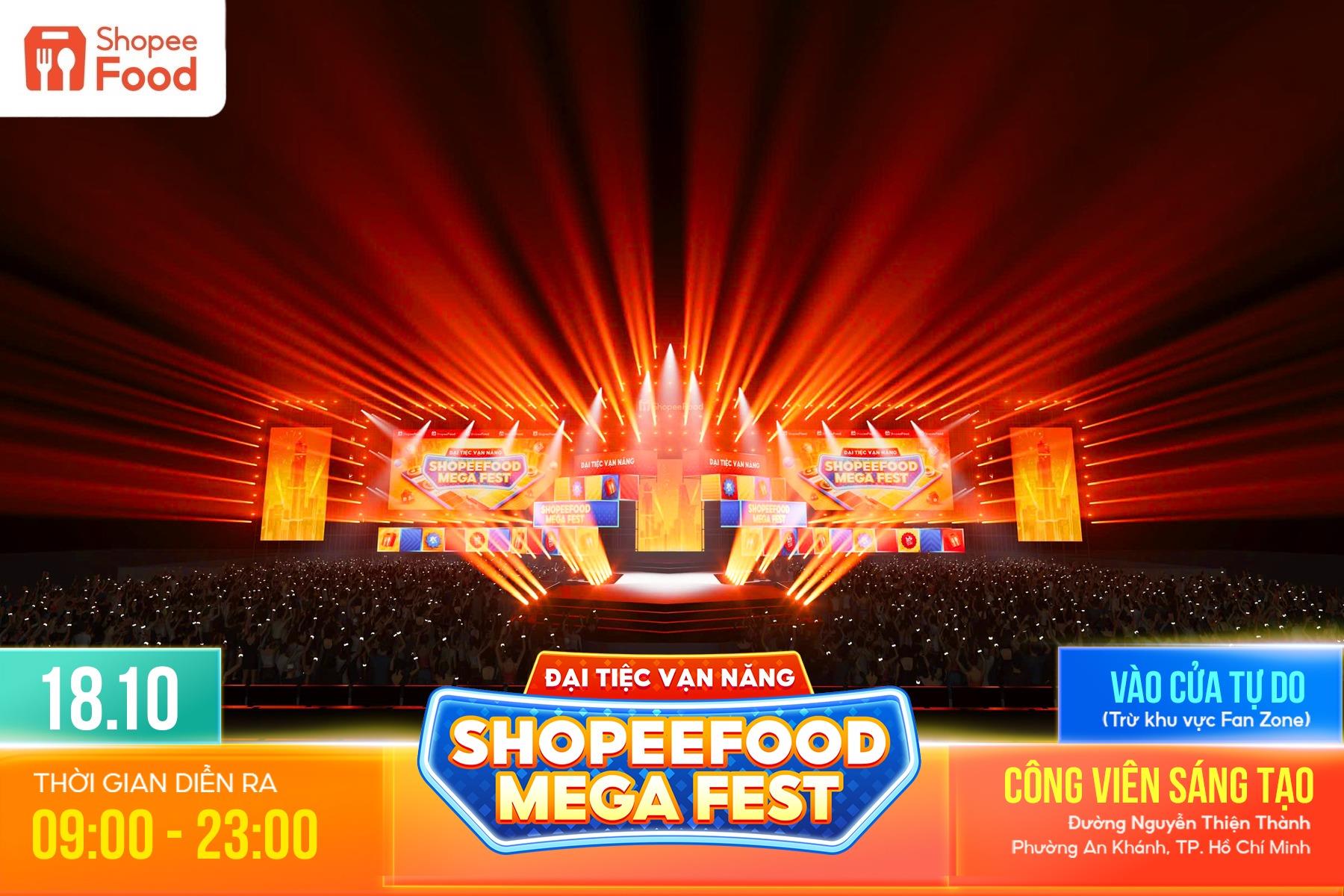 Tất tần tật bí kíp ăn ngon, chơi vui cả ngày tại Đại Tiệc Vạn Năng - ShopeeFood Mega Fest- Ảnh 6. Sân khấu hoành tráng cùng hệ thống LED đa tầng rực rỡ