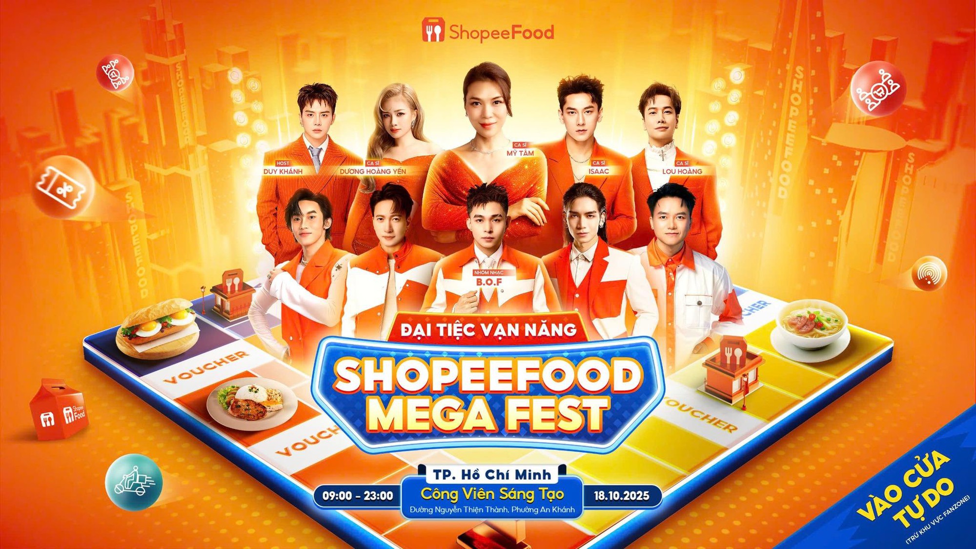 Tất tần tật bí kíp ăn ngon, chơi vui cả ngày tại Đại Tiệc Vạn Năng - ShopeeFood Mega Fest- Ảnh 1. Không gian ẩm thực đa dạng tại Đại Tiệc Vạn Năng