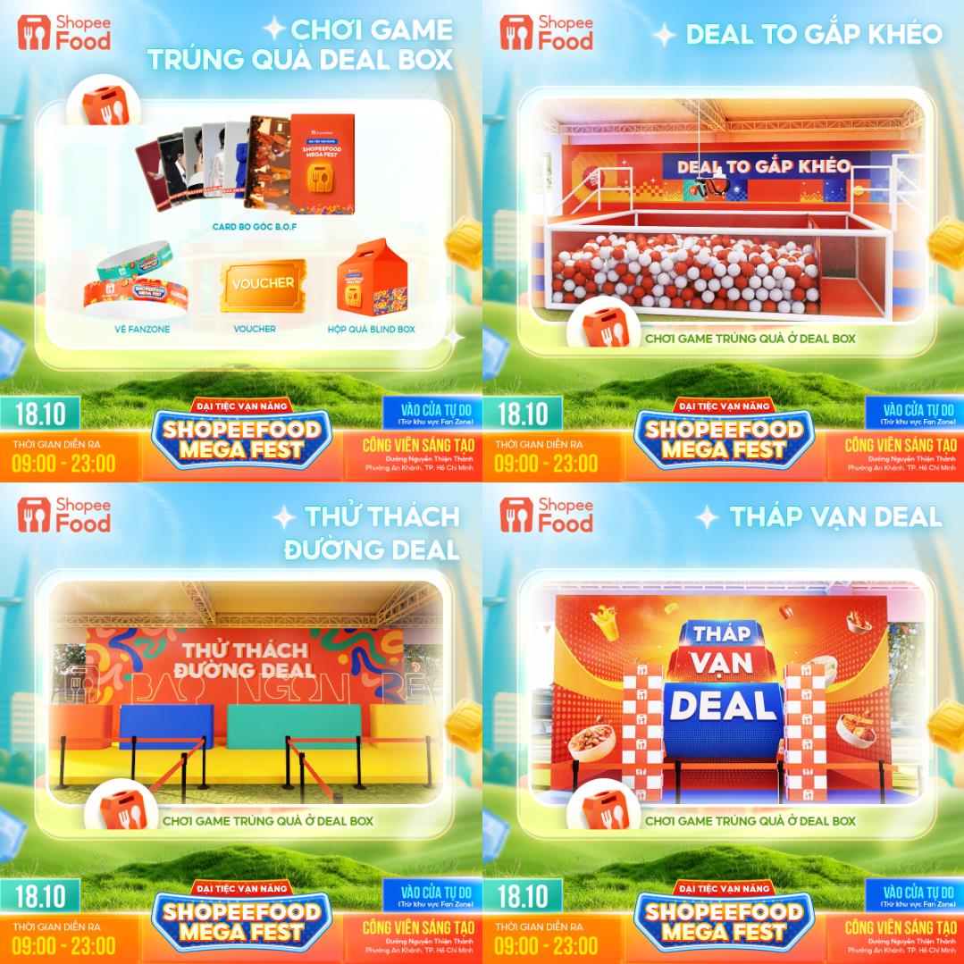Tất tần tật bí kíp ăn ngon, chơi vui cả ngày tại Đại Tiệc Vạn Năng - ShopeeFood Mega Fest- Ảnh 3. Tham gia các trò chơi nhận quà hấp dẫn