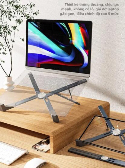 Giá đỡ laptop gập gọn RQZN trong Flash sale Giá đỡ laptop giúp tản nhiệt và nâng cao độ cao linh hoạt