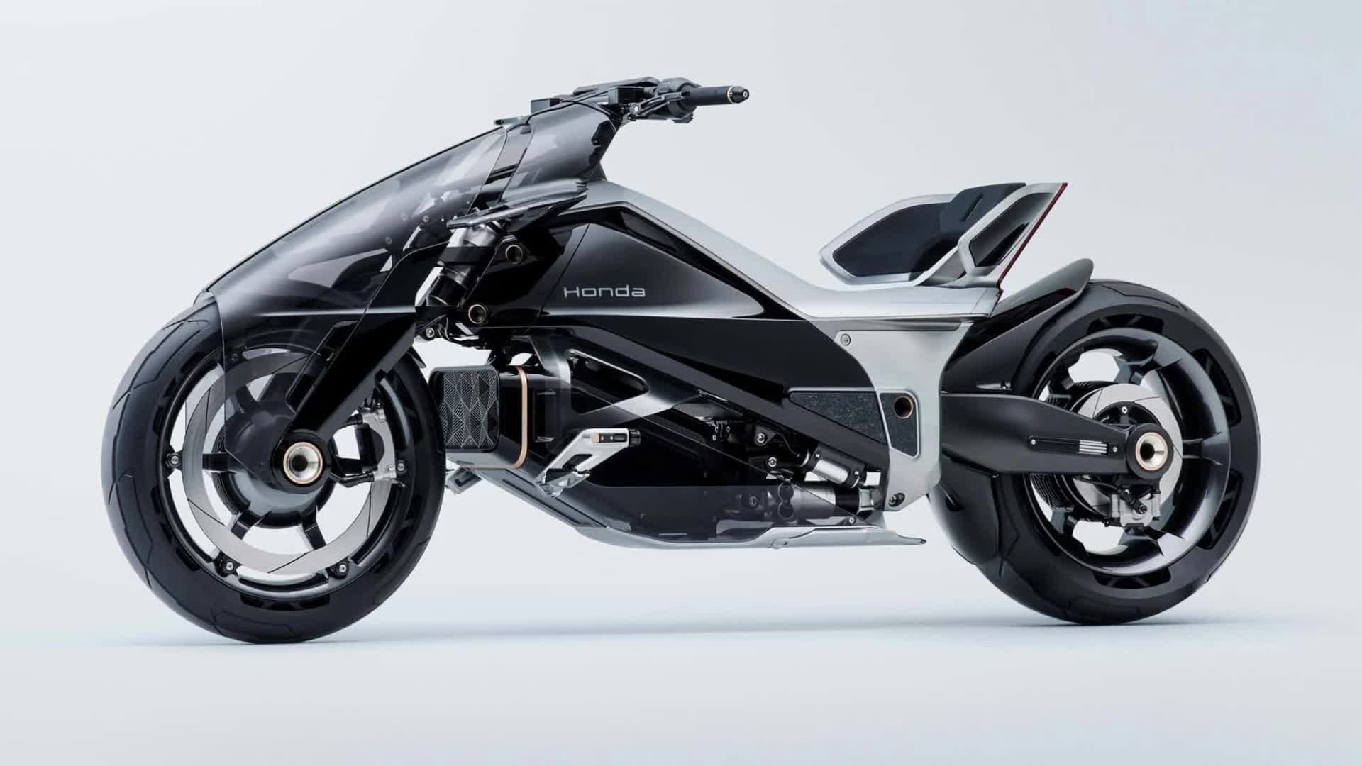 Thiết kế tổng thể Honda EV Outlier Mẫu xe máy điện kiểu power cruiser với thiết kế tương lai